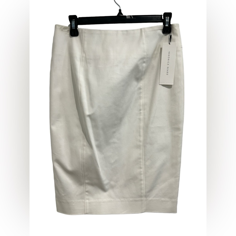 Veronica Beard White Pencil Knee Length Skirt